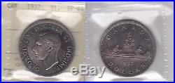 1937 ICCS SP64 $1 Mirror Canada one dollar silver SCARCE