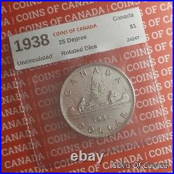 1938 Canada $1 Silver Dollar Coin Uncirculated Rotated Dies #coinsofcanada