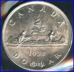 1938 Canada Silver Dollar Coin Graded ICCS MS62 # DZ 230