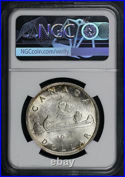 1938 Canada Silver Dollar George VI NGC MS-62