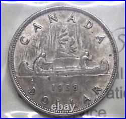 1938 Canada Silver Dollar ICCS graded MS-62