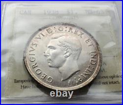 1938 Canada Silver Dollar Iccs Certified Ms63 1 Dollar Coin