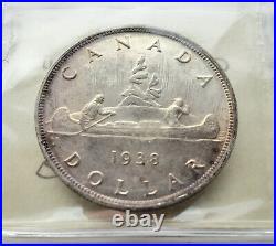 1938 Canada Silver Dollar Iccs Certified Ms63 1 Dollar Coin