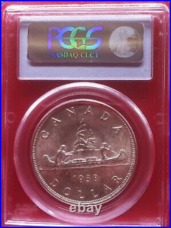 1938 Canada Silver $ Dollar PCGS Mint State MS 62 George VI Lustrous