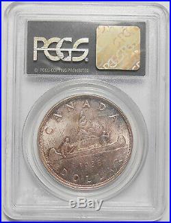 1938 Silver Dollar PCGS MS-63 Beautiful SCARCE Date KEY George VI Canada $1.00