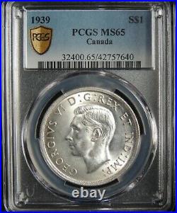 1939 $1 Canada Silver Dollar Royal Visit Pcgs Ms65 #42757640 Superb Gem! Km#38