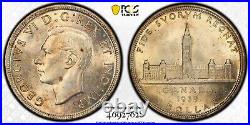 1939 $1 PCGS MS63 Canada Silver Dollar Nice Golden Toning