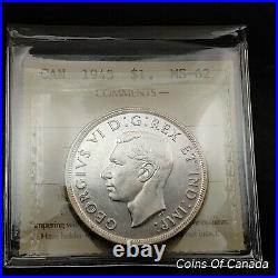 1945 Canada $1 Silver Dollar ICCS MS-62 Blast White Beauty! #coinsofcanada