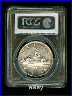 1945 Canada Silver Dollar $1 George Georgivs VI PCGS MS 61 5/5 Canadian Coin