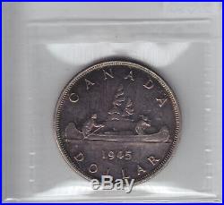 1945 Canada Silver Dollar ICCS MS-62 Key Date