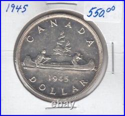 1945 Canada Silver $ Dollar Nice Coin