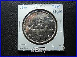 1946 $1 Coin Canada King George VI One Dollar. 800 Silver Ms-60