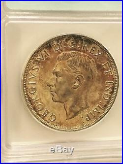 1946 Beautiful Canadian Silver Dollar Nice Uncirculated ICG Graded MS63