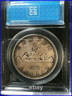 1946 CCCS Graded Canadian Silver Dollar MS-65 RARE