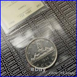 1946 Canada $1 Silver Dollar ICCS MS-62 Cameo RARE with CAMEO! #coinsofcanada