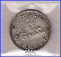 1946 Canada One Silver Dollar ICCS Graded MS-60