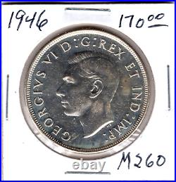 1946 Canada One Silver Dollar UNC