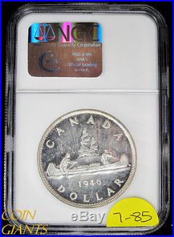 1946 Canada Silver Dollar $1 George VI NGC MS 63 Uncirculated BU Canadian Coin