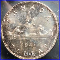 1946 Canada Silver Dollar $1 Key Date Uncirculated
