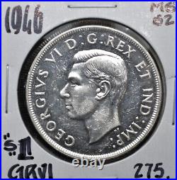 1946 Canada Silver One Dollar