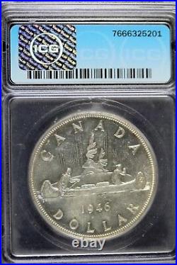 1946 ICG MS63 GEORGIVS CANADA Silver Dollar! #B16474