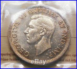1946 Silver Dollar ICCS MS-60 Only 93,055 SCARCE Date UNC George VI Canada $1.00