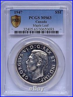 1947 $1 Canada PCGS MS63 Maple Leaf Silver Dollar R082