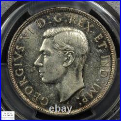 1947 Blunt 7 George VI Canada Silver Dollar $1 PCGS MS 61