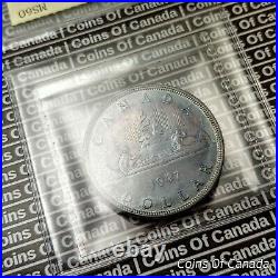 1947 Canada $1 Silver Dollar ICCS MS 60 Pointed 7 Dot Nice Toning #coinsofcanada