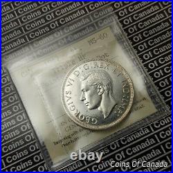 1947 Canada $1 Silver Dollar ICCS MS 60 Pointed 7 Dot Triple HP #coinsofcanada