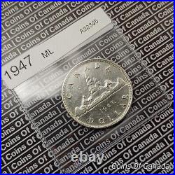 1947 Canada $1 Silver Dollar ML Maple Leaf Coin Cleaned #coinsofcanada