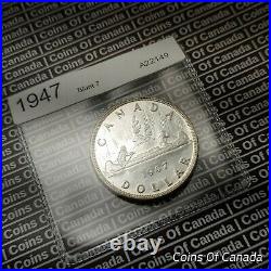 1947 Canada $1 Silver Dollar UNCIRCULATED Coin Blunt 7 B7 #coinsofcanada