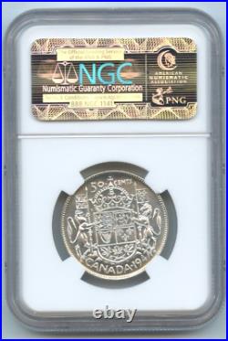 1947 Canada Silver Half Dollar, Straight 7 Variety, NGC MS63, Free Shipping