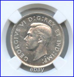 1947 Canada Silver Half Dollar, Straight 7 Variety, NGC MS63, Free Shipping