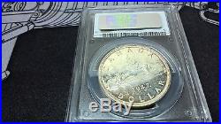 1947 Maple Leaf Canada Silver Dollar Ms62 Pcgs Graded Coin Rare Low Mintage