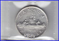 1948 $1 Canada Canadian Silver Dollar MS 60
