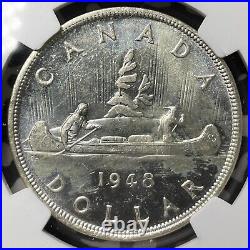 1948 Canada $1 Dollar NGC MS61 Lot#G8683 Large Silver! Key Date! Nice UNC 1948 Canada $1 Dollar NGC MS61 Lot#G8683 Large Silver! Key Date! Nice UNC