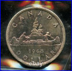 1948 Canada $1 Silver Dollar ICCS MS-65 XBC266