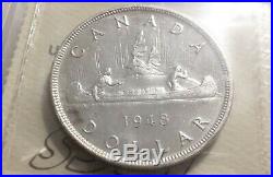 1948 Canada Silver $1 Dollar Iccs Certified Ms-62. Rare Key Date. No T A X