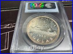 1948 Canada Silver Dollar Pcgs Graded Coin Ms63 Beautiful White! Make Offer