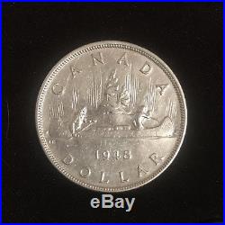 1948 Canada Silver Dollar UNC, Key Date, Beauty of a Coin