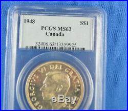 1948 Canadian Silver Dollar The King of Silver Dollars MS-63 PCGS