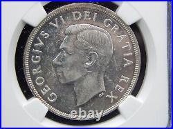 1948 LUSTROUS WHITE Canada Silver Dollar NGC MS62 BT157