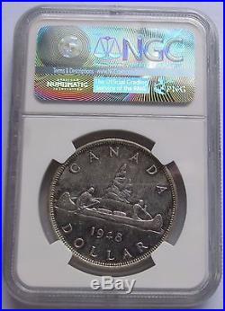 1948 S$1 Canada Dollar NGC MS 61, Vintage Canadian Silver coin (311930G)