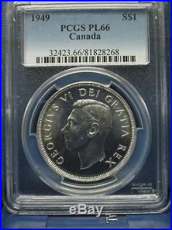 1949 $1 Canada Newfoundland Commemorative Silver Dollar George VI PCGS PL 66