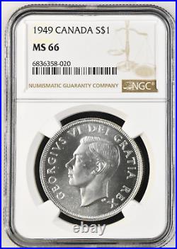 1949 Canada $1 NGC MS 66 Silver Dollar