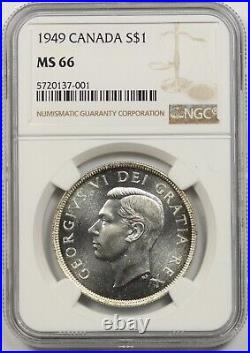 1949 Canada $1 NGC MS 66 Silver Dollar