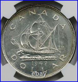 1949 Canada $1 NGC SP 65 (No Mintmark Specimen) Silver Dollar