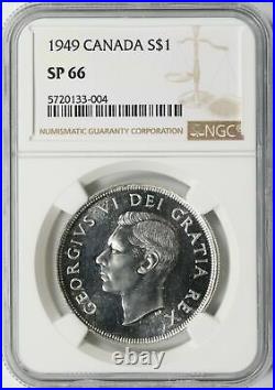 1949 Canada $1 Silver Dollar NGC SP66