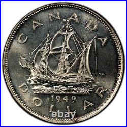 1949 Canada $1 Silver Dollar, PCGS MS65